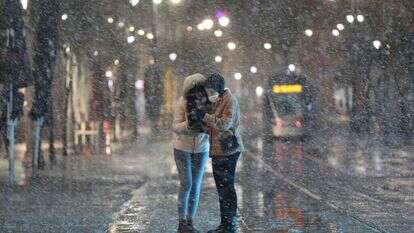 שלג בירושלים בשנה שעברה. | EPA