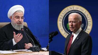 נשיא ארה"ב ג'ו ביידן ונשיא איראן חסן רוחאני. צילומים: EPA, AFP
