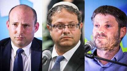 בן גביר, סמוטריץ' ובנט. צילומים: אורן בן חקון