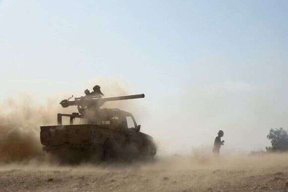 כוחות סעודיים נלחמים בחות'ים. | AFP