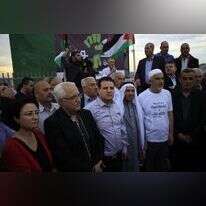 איימן עודה עם השייח ראאד סלאח. Muammar Awad/Flash90