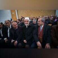 ראאד סלאח (באמצע) עם אחמד טיבי (מימין). | יונתן זינדל, פלאש 90