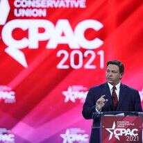 דה-סנטיס ב-CPAC, בשבוע שעבר. | AFP