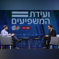 בצלאל סמוטריץ' בראיון לירון אברהם ב "ועידת המשפיעים" של קשת ו-N12. | אלי דסה עבור ועידת המשפיעים של קשת ו-N12