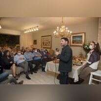 סמוטריץ', וולדיגר והכיבוד בחוג בית בגבעת שמואל, שלשום. | גדעון מרקוביץ