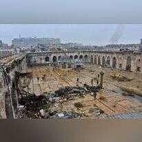 כל מרכזי הערים נהרסו. מסגד אומייה בחלב. | AFP