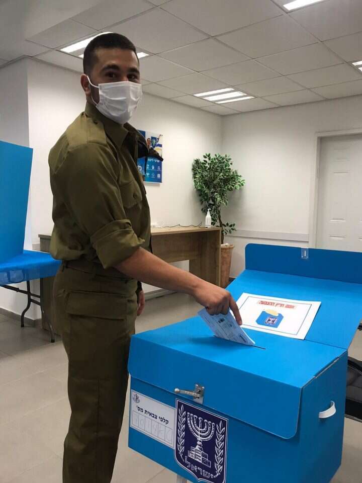 רועי מצביע מיד אחרי גיוסו בבקו"ם