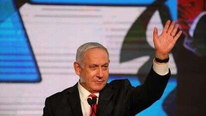 ראש הממשלה נתניהו בליל הבחירות. | EPA ראש הממשלה נתניהו בליל הבחירות. | EPA