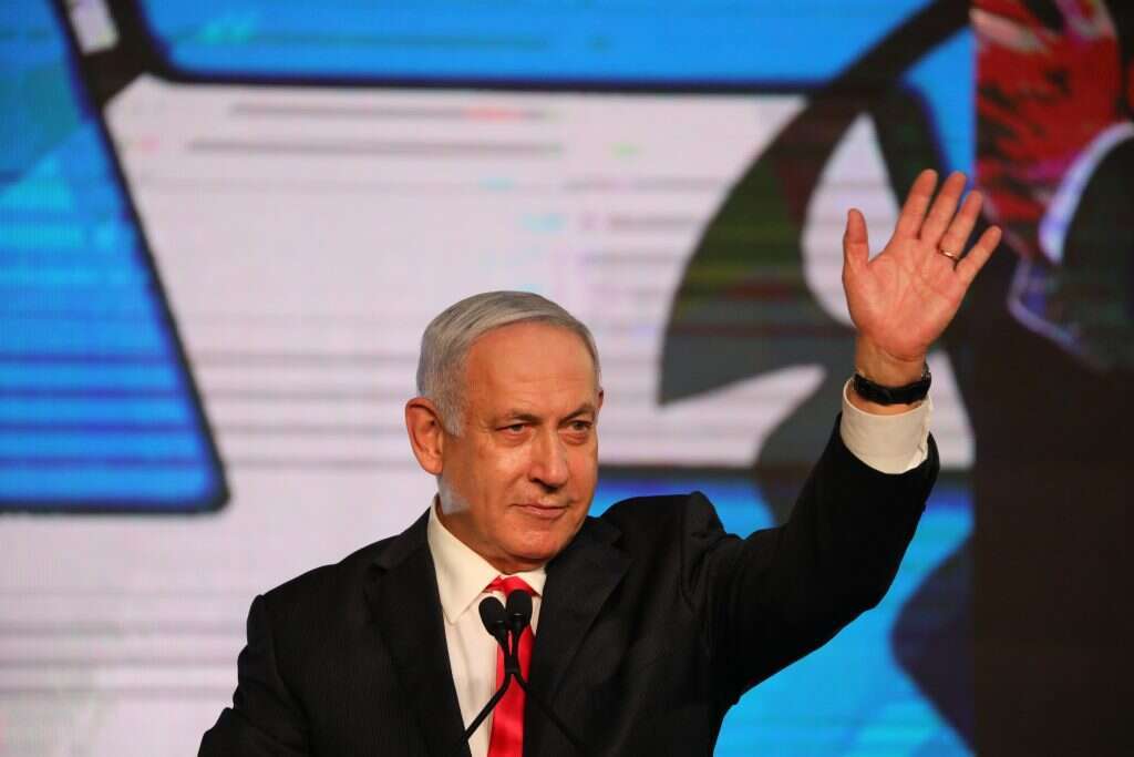 ראש הממשלה נתניהו בליל הבחירות. | EPA ראש הממשלה נתניהו בליל הבחירות. | EPA
