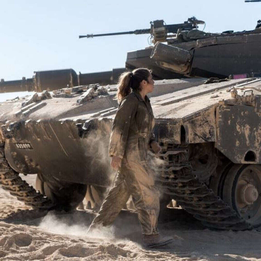 לוחמת בחיל השריון. | דובר צה"ל
