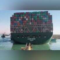 הספינה "אבר גיבן" לאחר ששוחררה מגדות התעלה. מרץ 2021. | EPA