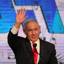 ראש הממשלה נתניהו במטה הליכוד, ליל הבחירות. | EPA ראש הממשלה נתניהו במטה הליכוד, ליל הבחירות. | EPA