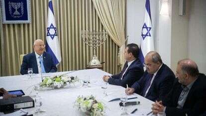 נציגי הרשימה המשותפת אצל הנשיא ריבלין לאחר בחירות 2019 ב'. | יונתן זינדל, פלאש 90