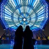 נשים בפסטיבל אמנות בריאד, לפני כשבועיים. | AFP