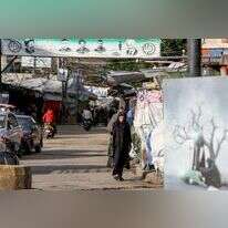 הכניסה למחנה הפלסטיני סברה בדרום ביירות, בינואר 2021. | EPA