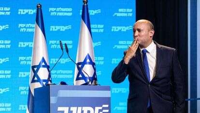 נפתלי בנט במטה ימינה, ליל הבחירות. | אבישג שאר-ישוב