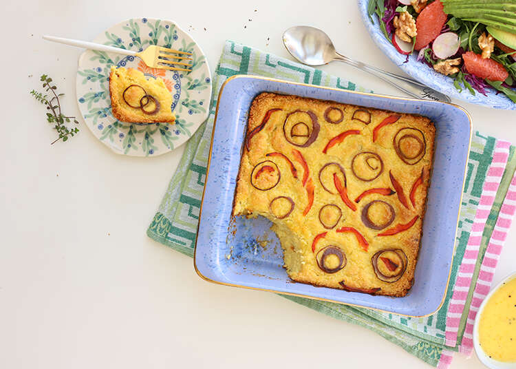 מאפה תירס שקדים עם פלפלים. | אפרת ליכטנשטט