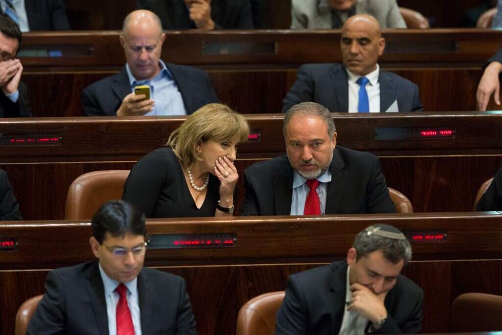 ליברמן וקירשנבאום בכנסת, 2014. | יונתן זינדל, פלאש 90