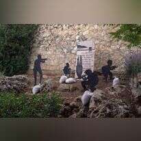 "עוד יבוא יום ותגדל מדינת ישראל כאחת הממלכות האדירות" גסטון צבי איצקוביץ, מתוך התערוכה "מצדה" גלריית שכטר , תל אביב 2020