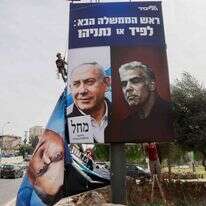 שלטי הבחירות. | AFP