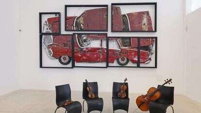 מראה הצבה של התערוכה בגלריה גורדון, תל־אביב. | אבי חי