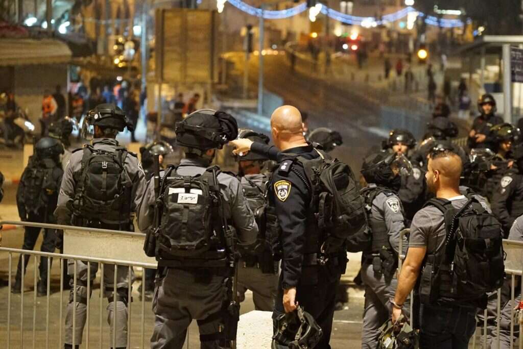 שוטרים באזור שער שכם בירושלים. | דוברות המשטרה שוטרים באזור שער שכם בירושלים. | דוברות המשטרה