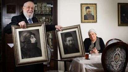 הרב ישראל מאיר לאו ומיכל כהן־חי. | אריק סולטן