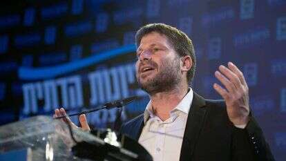 יו"ר הציונות הדתית בצלאל סמוטריץ' במטה המפלגה בלילה שלאחר הבחירות, מרץ 2021. | שריה דיאמנט - פלאש 90