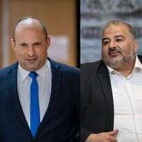 עבאס ובנט. צילומים: AFP, יונתן זינדל פלאש 90