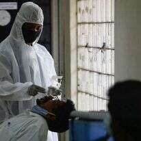 בדיקת קורונה בצ'נאי, הודו. אתמול. | AFP