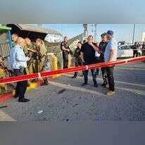 זירת הפיגוע בצומת תפוח. | רפי אביטל