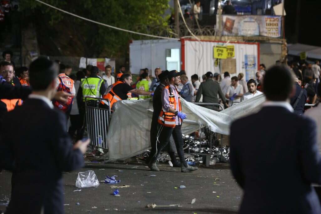 זירת האסון בהר מירון. | דוד כהן, ג׳יני