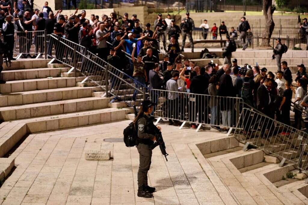 המחסומים בשער שכם. | AFP