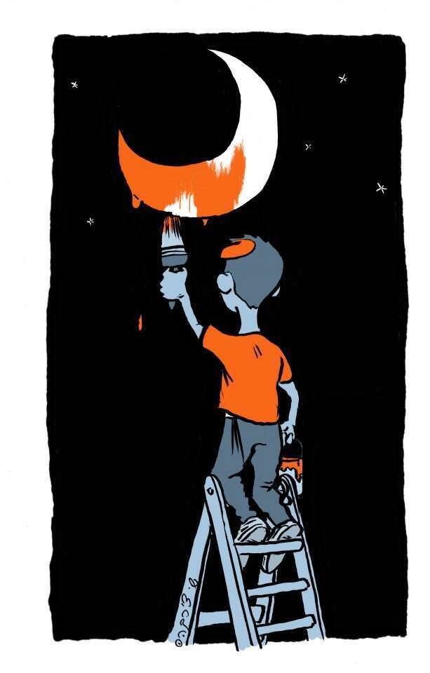 איור מתוך התערוכה "מעבר לקו" המוצגת במוזיאון הישראלי לקריקטורה ולקומיקס חולון איור מתוך התערוכה "מעבר לקו" המוצגת במוזיאון הישראלי לקריקטורה ולקומיקס חולון