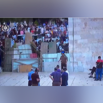העימותים בירושלים. | מסך מתוך סרטון דוברות המשטרה