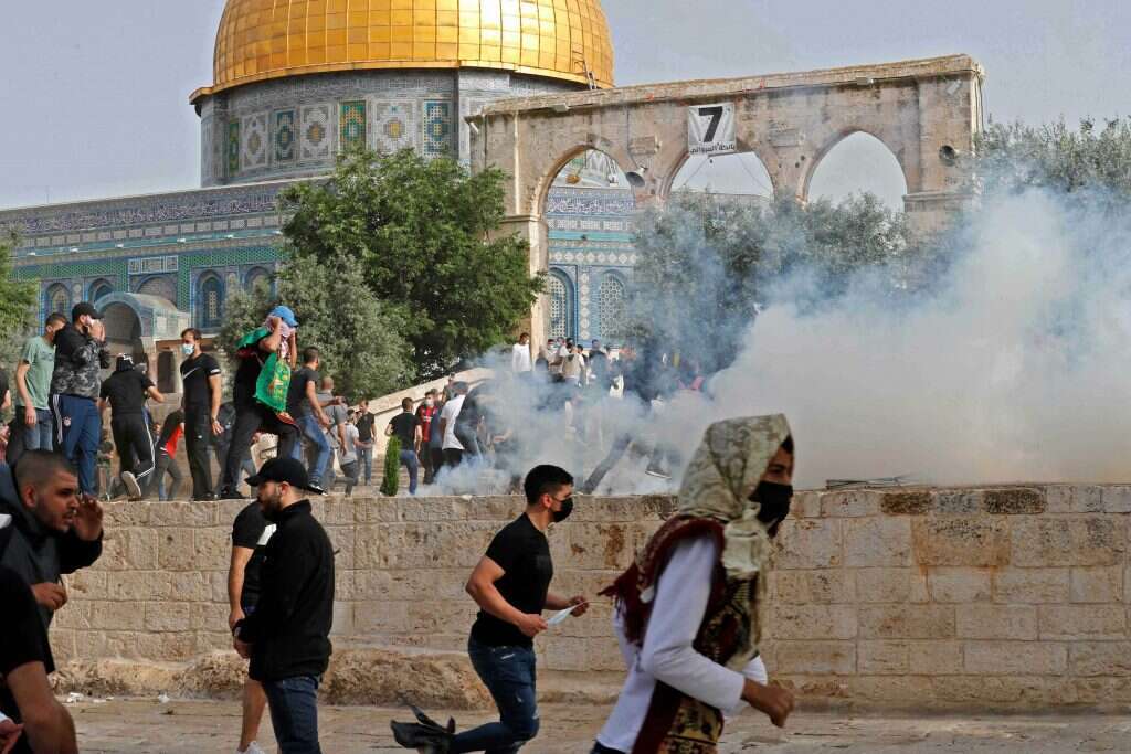 מהומות בהר הבית. | AFP מהומות בהר הבית. | AFP