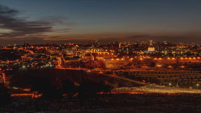 מסך מתוך הקליפ לשיר ירושלים, עומר אדם