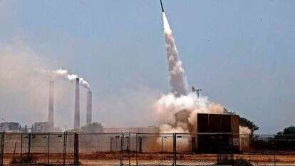 מערכת כיפת ברזל בפעולה. | AFP מערכת כיפת ברזל בפעולה. | AFP