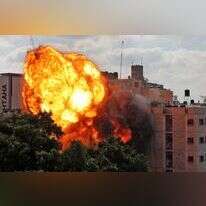 מתקפה של צה"ל ברצועת עזה. | AFP מתקפה של צה"ל ברצועת עזה. | AFP