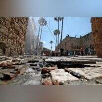 עכו אחרי הפרעות. | AFP