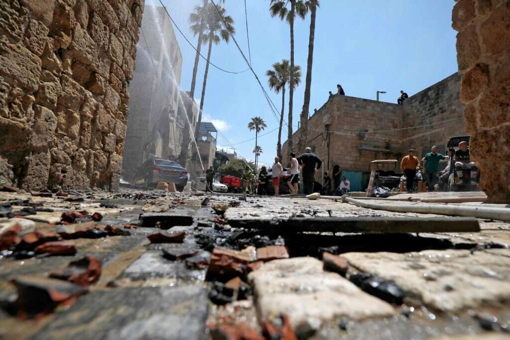 עכו אחרי הפרעות. | AFP