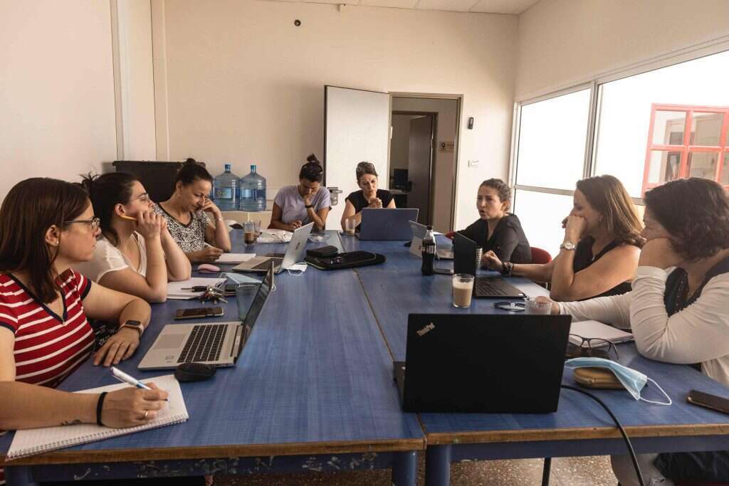 ישיבת צוות של "מכלול קהילה" במועצה האזורית אשכול, השבוע. | צפריר אביוב