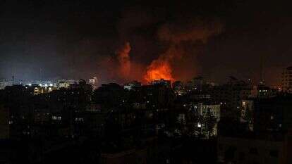 צה"ל תוקף ברצועה. | EPA