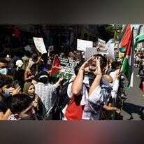 מפגן תמיכה בחמאס בניו יורק. | EPA