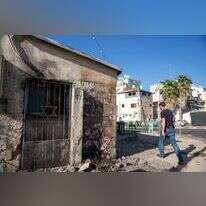 בית הכנסת השרוף בלוד. | יוסי אלוני, פלאש 90