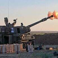 כוחות צה"ל יורים לרצועה. | AFP