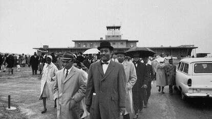 אמריקה שעל סף התנועה לזכויות האזרח מתחילה לשנות את פניה. שחורים אמריקאים בתהלוכת מחאה נגד מדיניות ההפרדה, 1959 | גטי אימג'ס