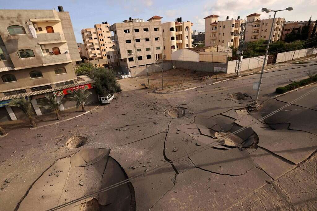 "המטרו העזתי" לאחר התקיפה. | איי.אף.פי