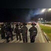 כוחות משטרה סמוך לצומת שגב־שלום שבנגב, בשבוע 
שעבר. | דוברות המשטרה