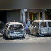 מכוניות שהוצתו בעיר לוד. | אבשלום ששוני, פלאש 90